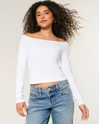 Long-Sleeve Off-the-Shoulder Top,Long-Sleeve Off-the-Shoulder Top Long-Sleeve Off-the-Shoulder Top,Long-Sleeve Off-the-Shoulder Top