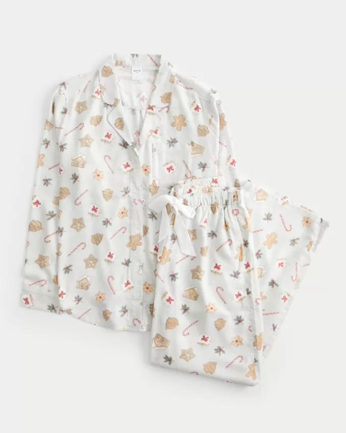 Long-Sleeve Pajama Shirt & Pants Set,Long-Sleeve Pajama Shirt & Pants Set