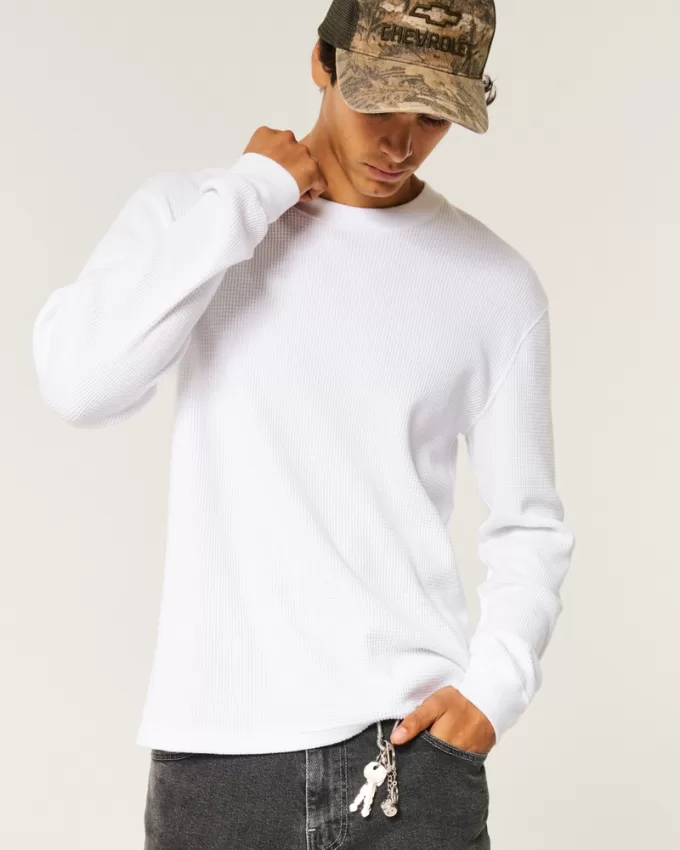 Long-Sleeve Thermal Crew T-Shirt,Long-Sleeve Thermal Crew T-Shirt