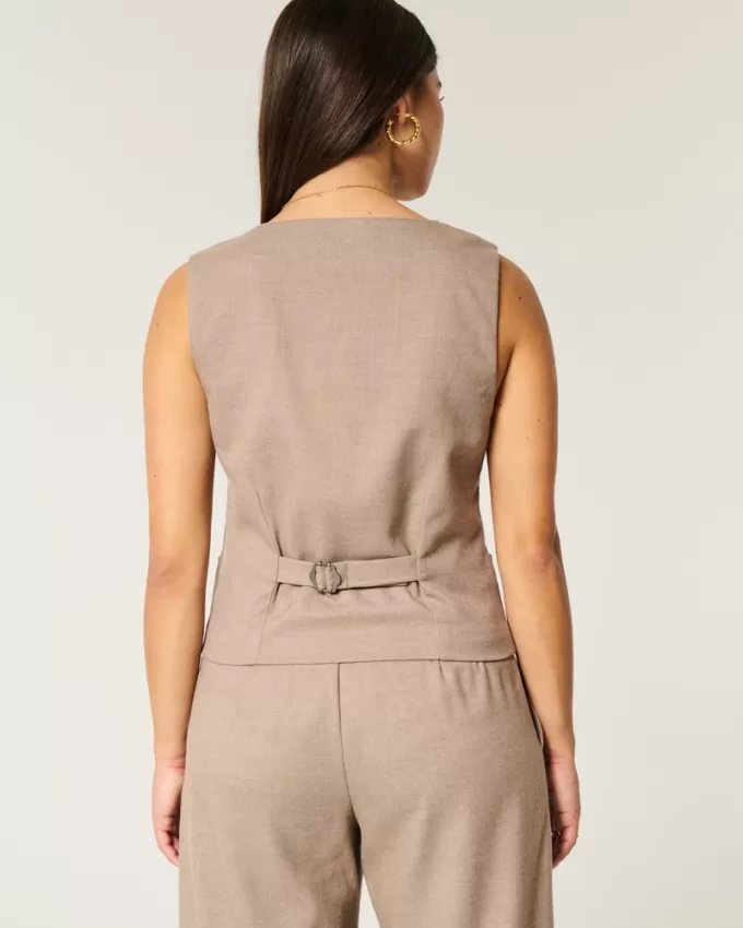 Longer-Length Button-Through Vest,Longer-Length Button-Through Vest Longer-Length Button-Through Vest,Longer-Length Button-Through Vest