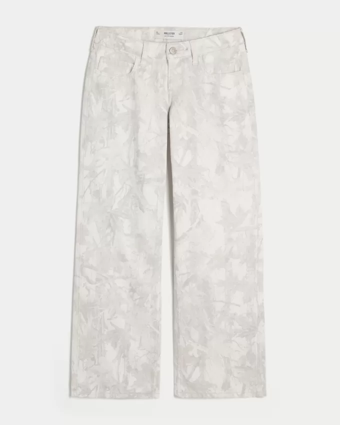 Low-Rise Camo Baggy Jeans,Low-Rise Camo Baggy Jeans