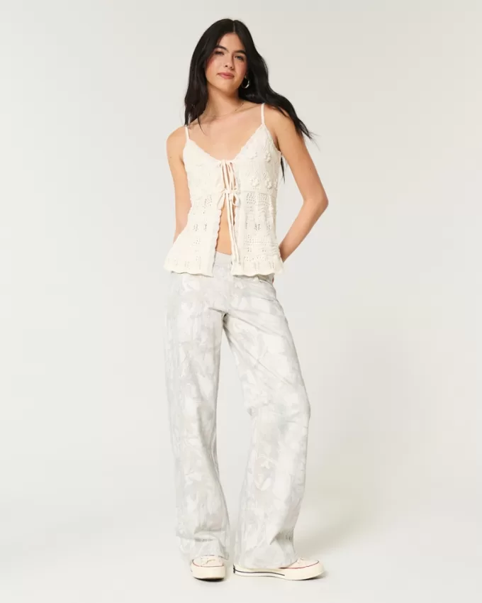 Low-Rise Camo Baggy Jeans,Low-Rise Camo Baggy Jeans
