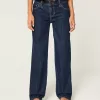 Low-Rise Dark Wash Loose Jeans,Low-Rise Dark Wash Loose Jeans