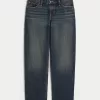 Low-Rise Dark Wash Loose Jeans,Low-Rise Dark Wash Loose Jeans