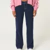 Low-Rise Dark Wash Straight Jeans,Low-Rise Dark Wash Straight Jeans