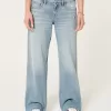 Low-Rise Distressed Medium Wash Baggy Jeans,Low-Rise Distressed Medium Wash Baggy Jeans
