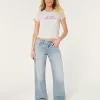 Low-Rise Distressed Medium Wash Baggy Jeans,Low-Rise Distressed Medium Wash Baggy Jeans