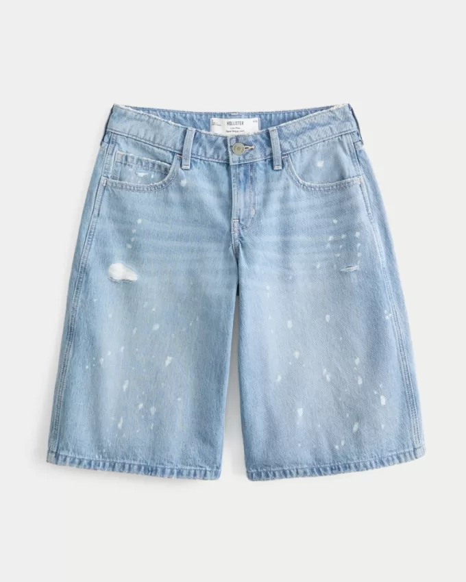 Low-Rise Distressed Super Baggy Jort,Low-Rise Distressed Super Baggy Jort