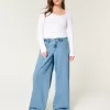 Low-Rise Floral Embroidered Medium Wash Super Baggy Jeans,Low-Rise Floral Embroidered Medium Wash Super Baggy Jeans
