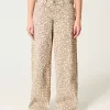 Low-Rise Leopard Print Super Baggy Jeans,Low-Rise Leopard Print Super Baggy Jeans