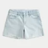 Low-Rise Light Wash Baggy Denim Shorts 5″,Low-Rise Light Wash Baggy Denim Shorts 5″