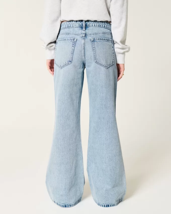 Low-Rise Light Wash Baggy Flare Jeans,Low-Rise Light Wash Baggy Flare Jeans Low-Rise Light Wash Baggy Flare Jeans,Low-Rise Light Wash Baggy Flare Jeans