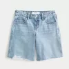 Low-Rise Light Wash Baggy Jort,Low-Rise Light Wash Baggy Jort