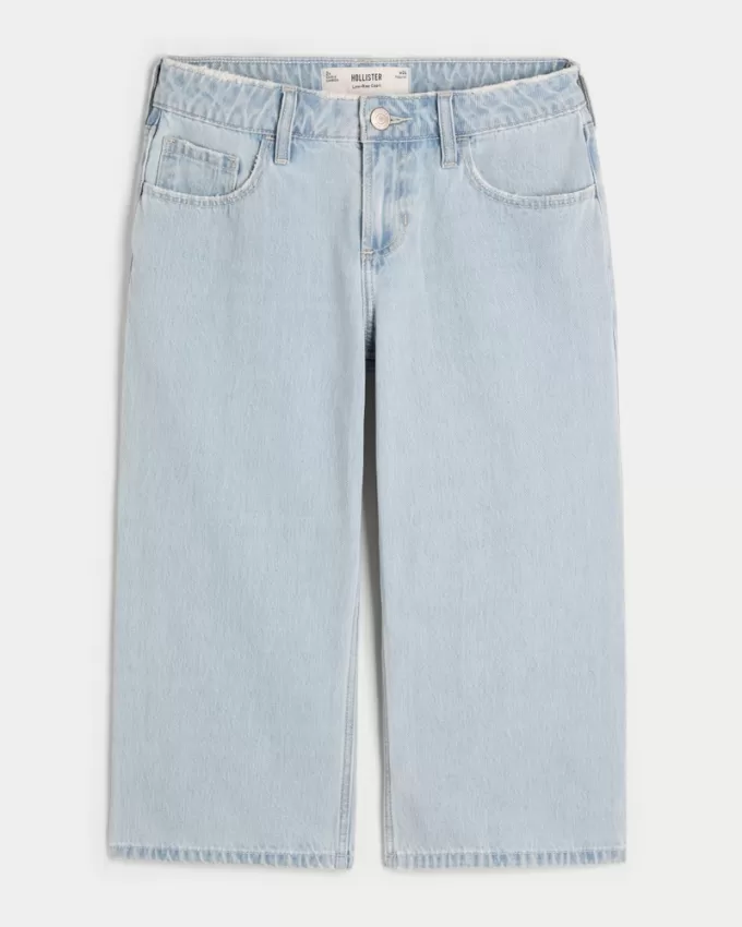 Low-Rise Light Wash Capri Jeans,Low-Rise Light Wash Capri Jeans