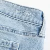 Low-Rise Light Wash Heart Embroidered Straight Jeans,Low-Rise Light Wash Heart Embroidered Straight Jeans