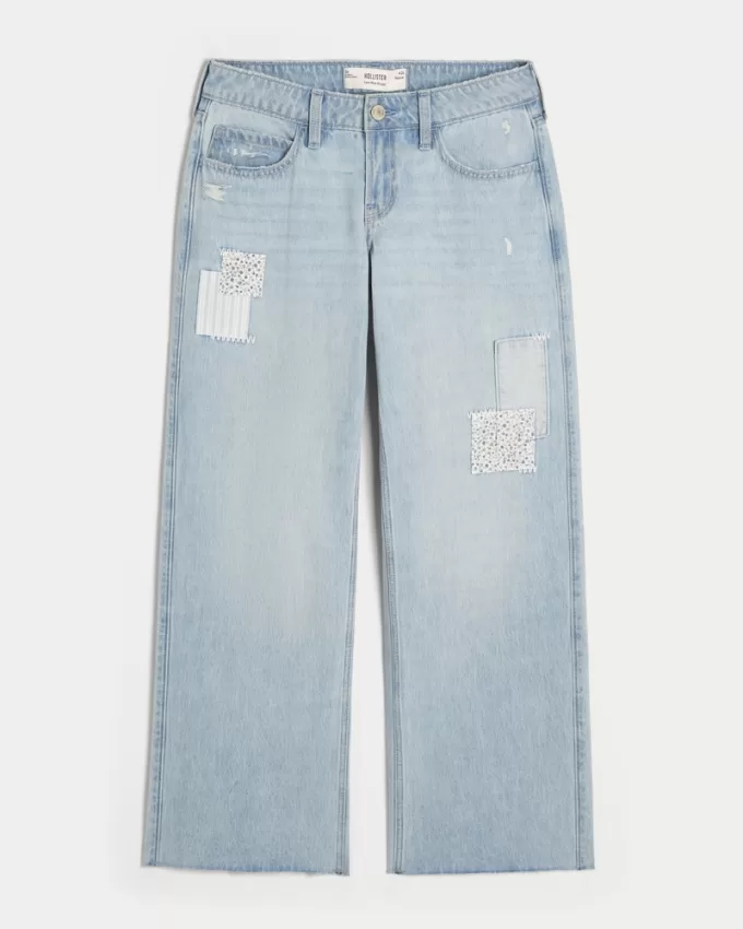Low-Rise Light Wash Patchwork Baggy Jeans,Low-Rise Light Wash Patchwork Baggy Jeans Low-Rise Light Wash Patchwork Baggy Jeans,Low-Rise Light Wash Patchwork Baggy Jeans