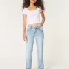 Low-Rise Light Wash Relaxed Straight Jeans,Low-Rise Light Wash Relaxed Straight Jeans