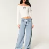 Low-Rise Light Wash Shoelace Super Baggy Jeans,Low-Rise Light Wash Shoelace Super Baggy Jeans