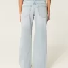 Low-Rise Light Wash Studded Baggy Jeans,Low-Rise Light Wash Studded Baggy Jeans