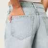 Low-Rise Light Wash Studded Baggy Jeans,Low-Rise Light Wash Studded Baggy Jeans