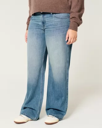 Low Rise Medium Wash Baggy Jeans,Low Rise Medium Wash Baggy Jeans