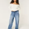 Low-Rise Medium Wash Baggy Jeans,Low-Rise Medium Wash Baggy Jeans