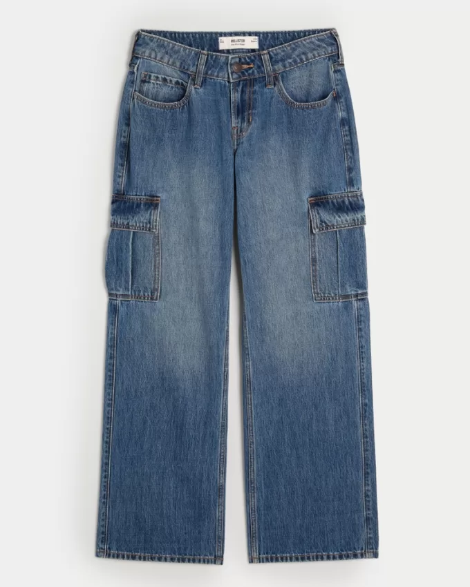 Low-Rise Medium Wash Cargo Baggy Jeans,Low-Rise Medium Wash Cargo Baggy Jeans Low-Rise Medium Wash Cargo Baggy Jeans,Low-Rise Medium Wash Cargo Baggy Jeans