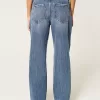 Low-Rise Medium Wash Comfort Waistband Baggy Jeans,Low-Rise Medium Wash Comfort Waistband Baggy Jeans