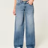 Low-Rise Medium Wash Floral Embroidery Super Baggy Jeans,Low-Rise Medium Wash Floral Embroidery Super Baggy Jeans