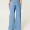 Low-Rise Medium Wash Foldover Waist Baggy Jean,Low-Rise Medium Wash Foldover Waist Baggy Jean