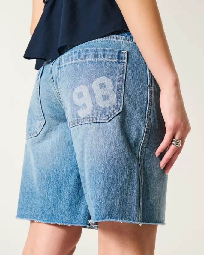 Low-Rise Medium Wash Number Graphic Baggy Jort,Low-Rise Medium Wash Number Graphic Baggy Jort Low-Rise Medium Wash Number Graphic Baggy Jort,Low-Rise Medium Wash Number Graphic Baggy Jort