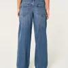 Low-Rise Medium Wash Super Baggy Jeans,Low-Rise Medium Wash Super Baggy Jeans