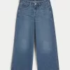 Low-Rise Medium Wash Super Baggy Jeans,Low-Rise Medium Wash Super Baggy Jeans