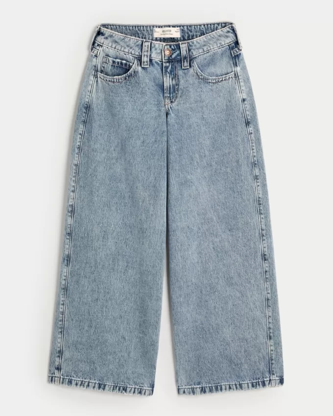 Low-Rise Medium Wash Super Baggy Jeans,Low-Rise Medium Wash Super Baggy Jeans