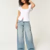 Low-Rise Medium Wash Super Baggy Jeans,Low-Rise Medium Wash Super Baggy Jeans