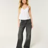 Low-Rise Washed Black Baggy Jeans,Low-Rise Washed Black Baggy Jeans