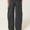 Low-Rise Washed Black Barrel Jeans,Low-Rise Washed Black Barrel Jeans Low-Rise Washed Black Barrel Jeans,Low-Rise Washed Black Barrel Jeans