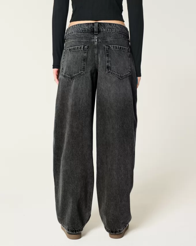 Low-Rise Washed Black Tapered Baggy Jeans,Low-Rise Washed Black Tapered Baggy Jeans Low-Rise Washed Black Tapered Baggy Jeans,Low-Rise Washed Black Tapered Baggy Jeans