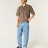 Medium Wash Embroidered Graphic Baggy Skater Jeans,Medium Wash Embroidered Graphic Baggy Skater Jeans