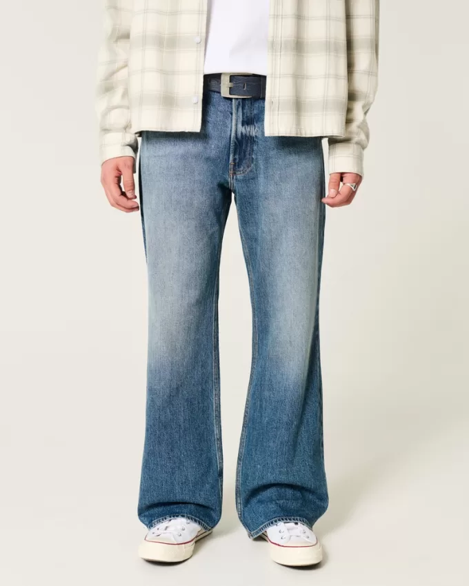 Medium Wash Relaxed Boot Jeans,Medium Wash Relaxed Boot Jeans