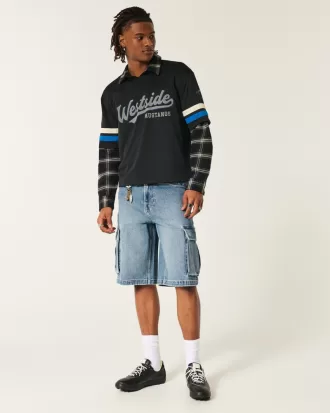 Medium Wash Super Baggy Denim Cargo Shorts,Medium Wash Super Baggy Denim Cargo Shorts Medium Wash Super Baggy Denim Cargo Shorts,Medium Wash Super Baggy Denim Cargo Shorts