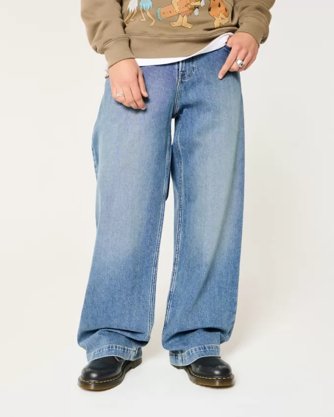 Medium Wash Super Baggy Jeans,Medium Wash Super Baggy Jeans Medium Wash Super Baggy Jeans,Medium Wash Super Baggy Jeans