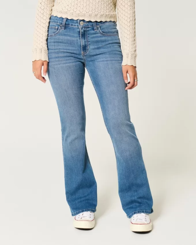 Mid-Rise Medium Wash Boot Jeans,Mid-Rise Medium Wash Boot Jeans