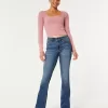 Mid-Rise Medium Wash Boot Jeans,Mid-Rise Medium Wash Boot Jeans