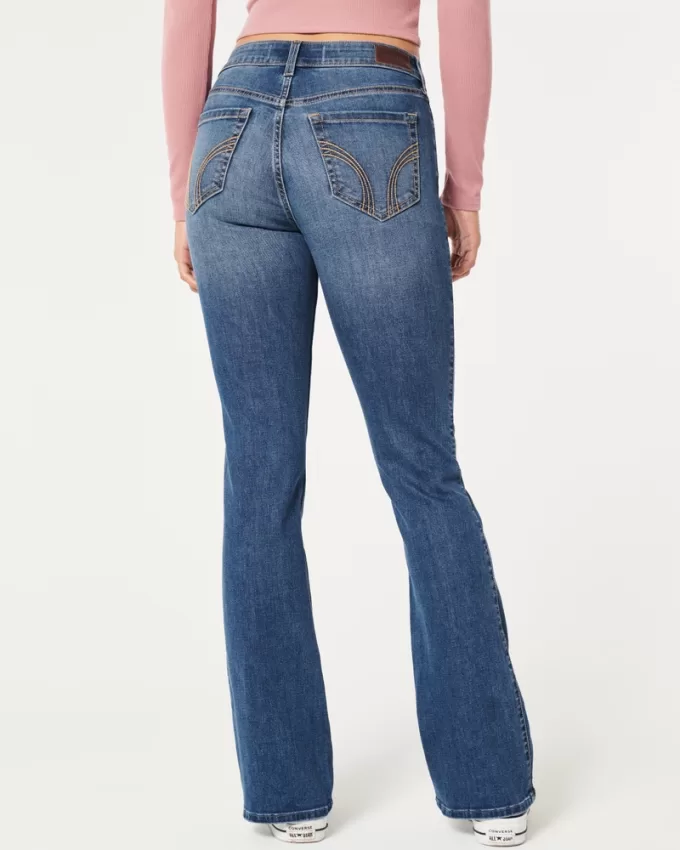Mid-Rise Medium Wash Boot Jeans,Mid-Rise Medium Wash Boot Jeans