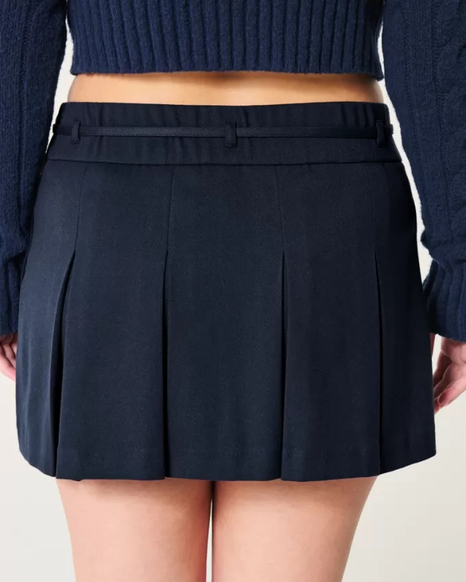 Mid-Rise Pleated Mini Skort,Mid-Rise Pleated Mini Skort Mid-Rise Pleated Mini Skort,Mid-Rise Pleated Mini Skort