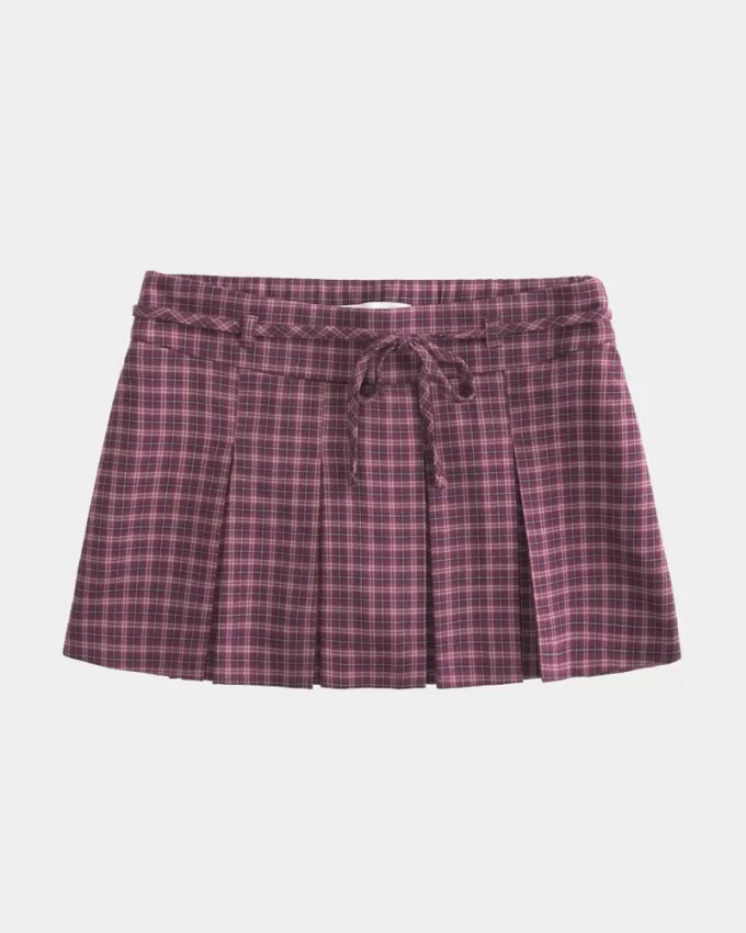 Mid-Rise Pleated Mini Skort,Mid-Rise Pleated Mini Skort Mid-Rise Pleated Mini Skort,Mid-Rise Pleated Mini Skort