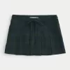 Mid-Rise Pleated Mini Skort,Mid-Rise Pleated Mini Skort