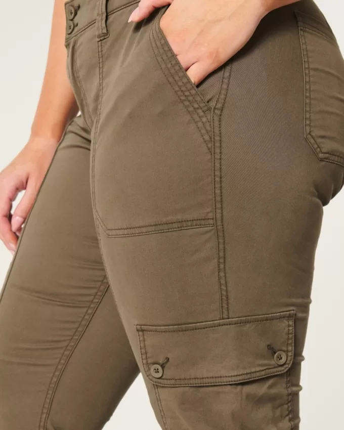 Mid-Rise Relaxed Cargo Boot Pants,Mid-Rise Relaxed Cargo Boot Pants