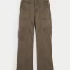 Mid-Rise Relaxed Cargo Boot Pants,Mid-Rise Relaxed Cargo Boot Pants